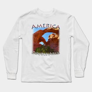 America - Utah - Arches National Park, Double Arch Long Sleeve T-Shirt
